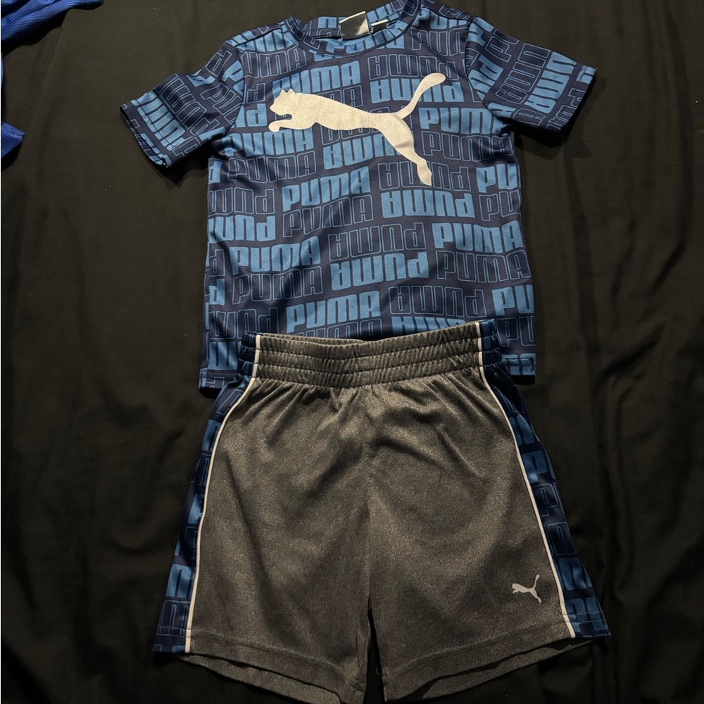 Blue and grey Puma set with white logo
